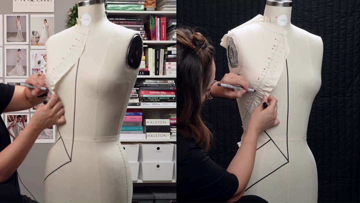 Draping the Vionnet Dress Torso on Bias