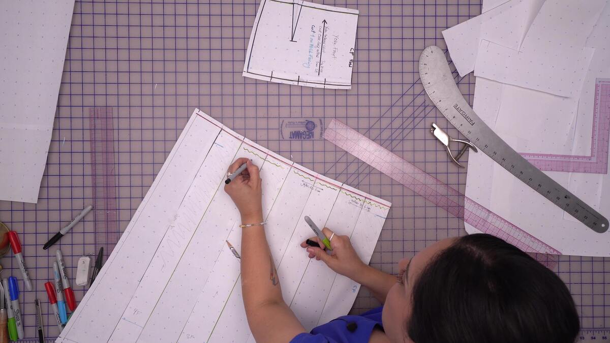 Drafting a Gathered Yoke Skirt Pattern