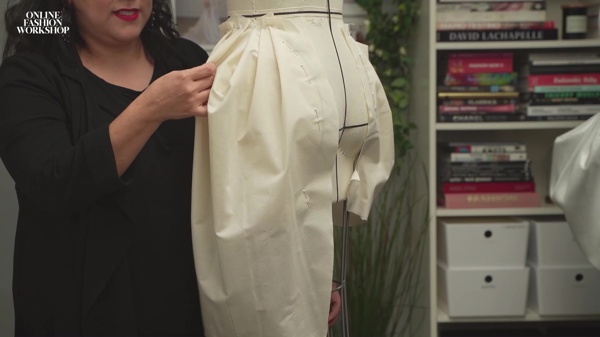 Draping Side Skirt with Creative Fold Techniques